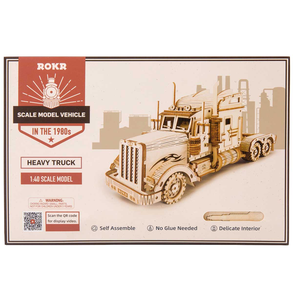 Puzzle 3D en bois modèle réduit de camion lourd ROKR MC502 