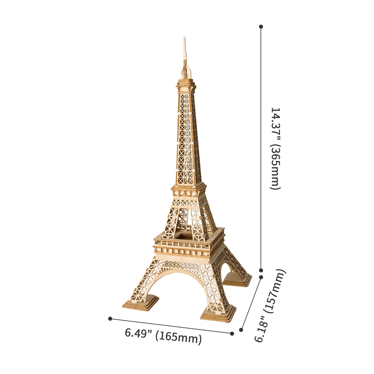 Rolife Eiffeltoren Model 3D Houten Puzzel TG501