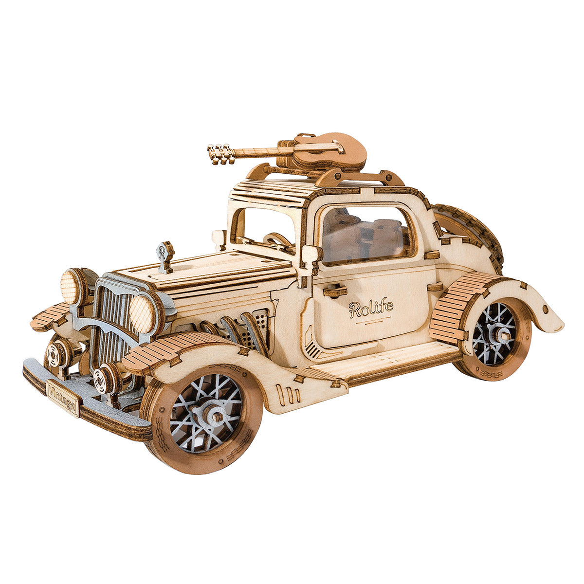 Rolife Vintage Auto 3D Houten Puzzel TG504