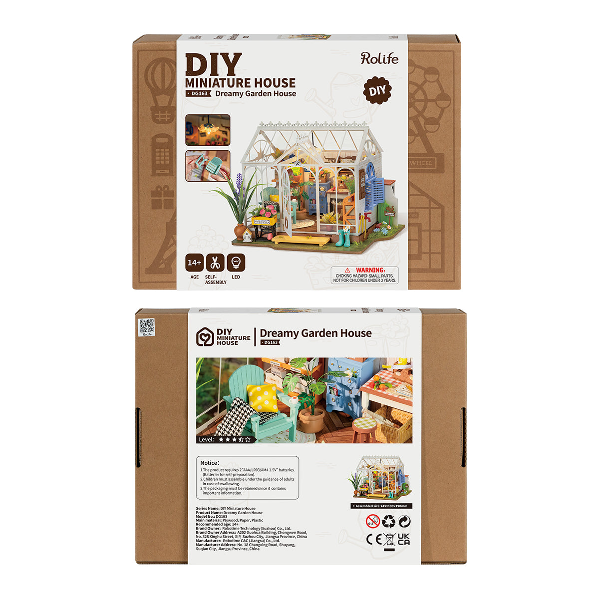 Rolife Verträumtes Gartenhaus DIY Miniaturhaus Bausatz DG163 