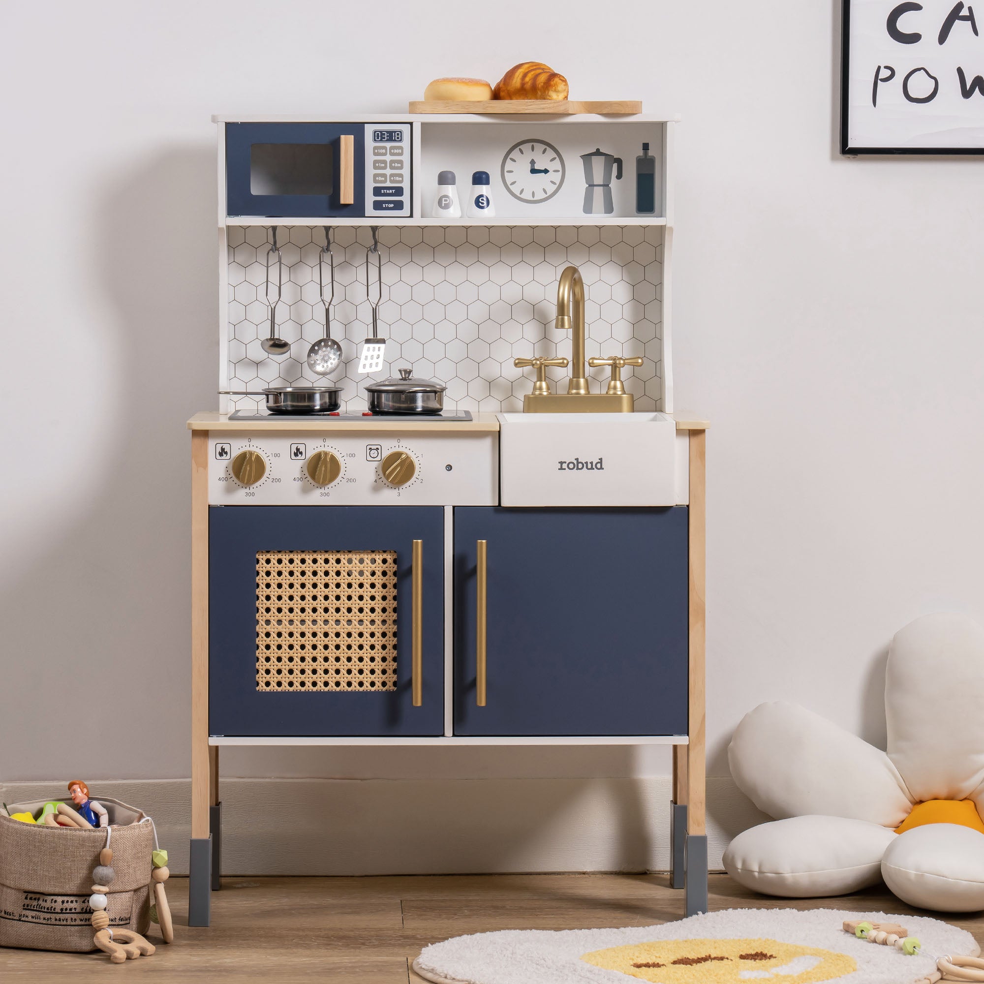 Robud Modern Vintage Pretend Play Kitchen