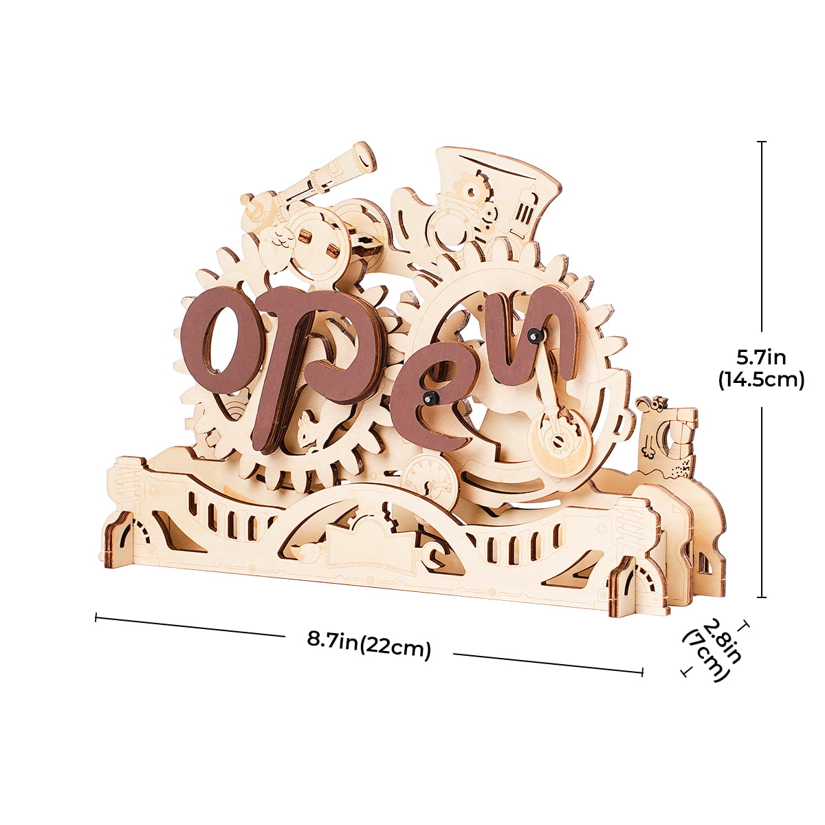 ROKR 3D-Holzpuzzle „Offen/Geschlossen“ - Schild LK506 