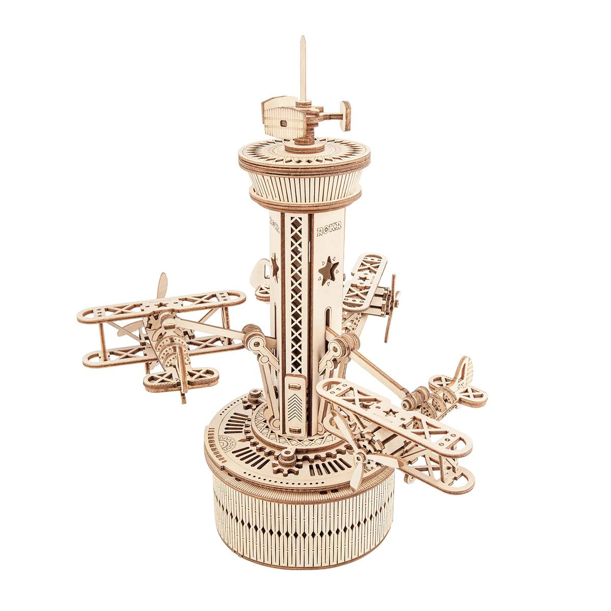 ROKR Airplane Control Tower Mechanical Music Box AMK41