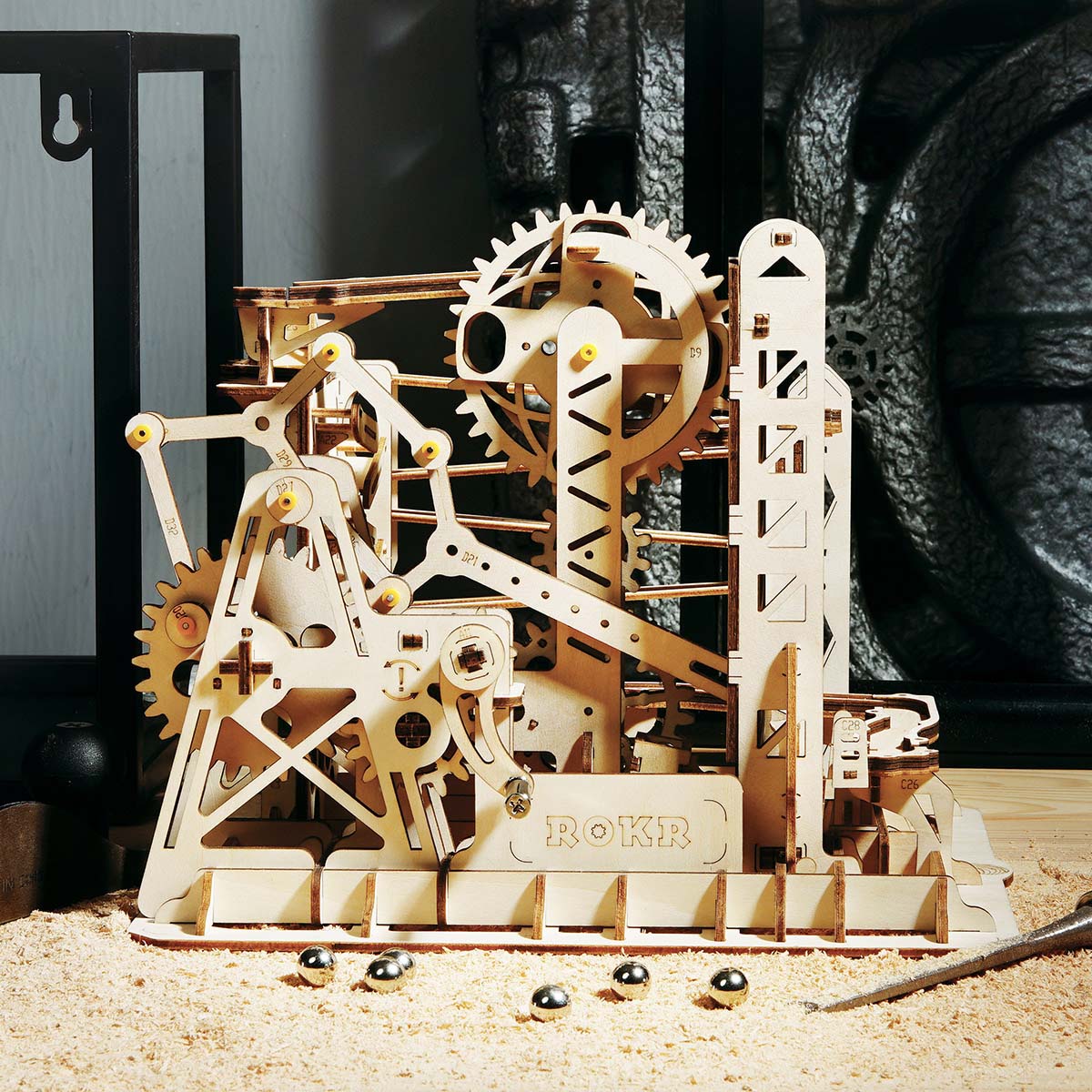 Puzzle en bois 3D ROKR Marble Run (4 jeux)