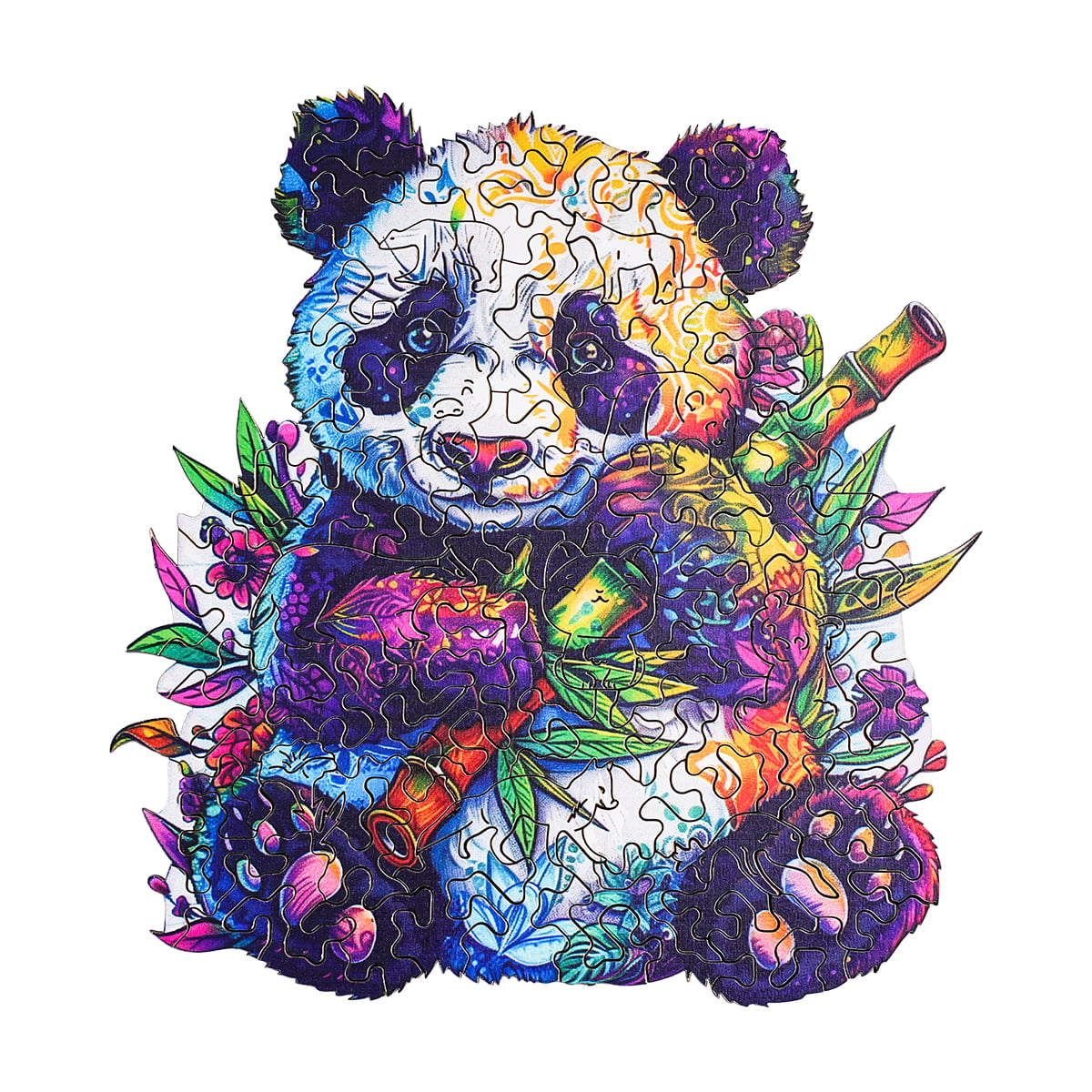 Puzzle en bois Panda fleuri ROBOTIME 