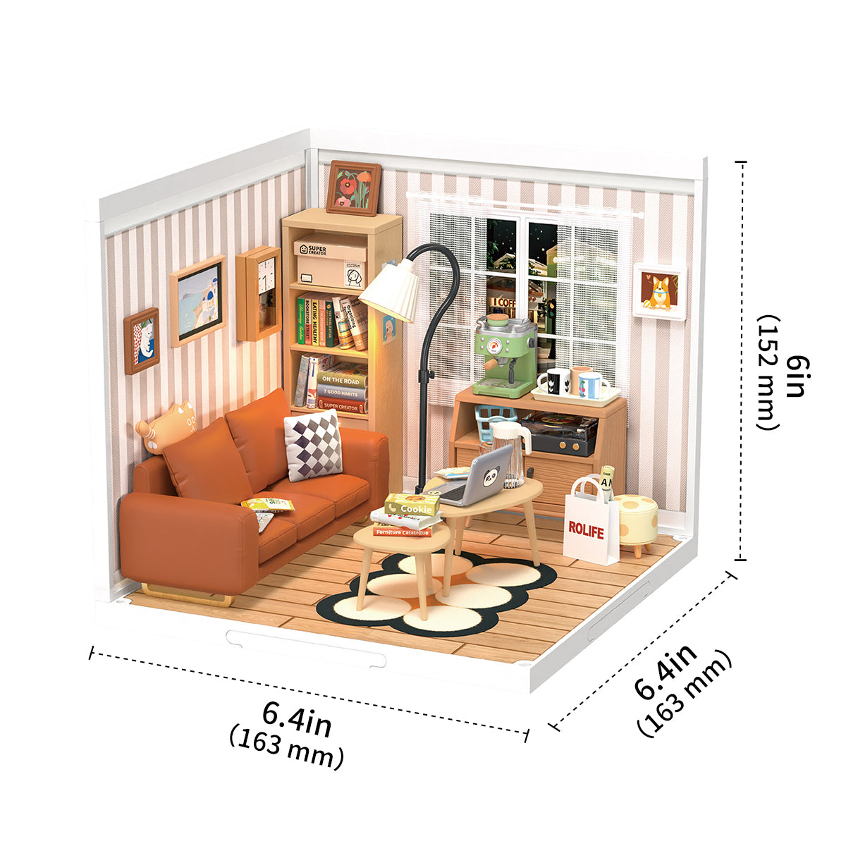 Rolife Cosy Living Lounge DIY Plastic Miniatuurhuis DW007