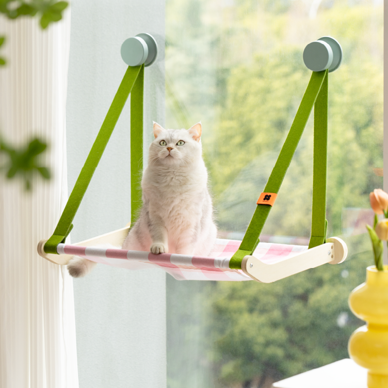 Spring Series Glass Suction Cup Cat Climbing Frame