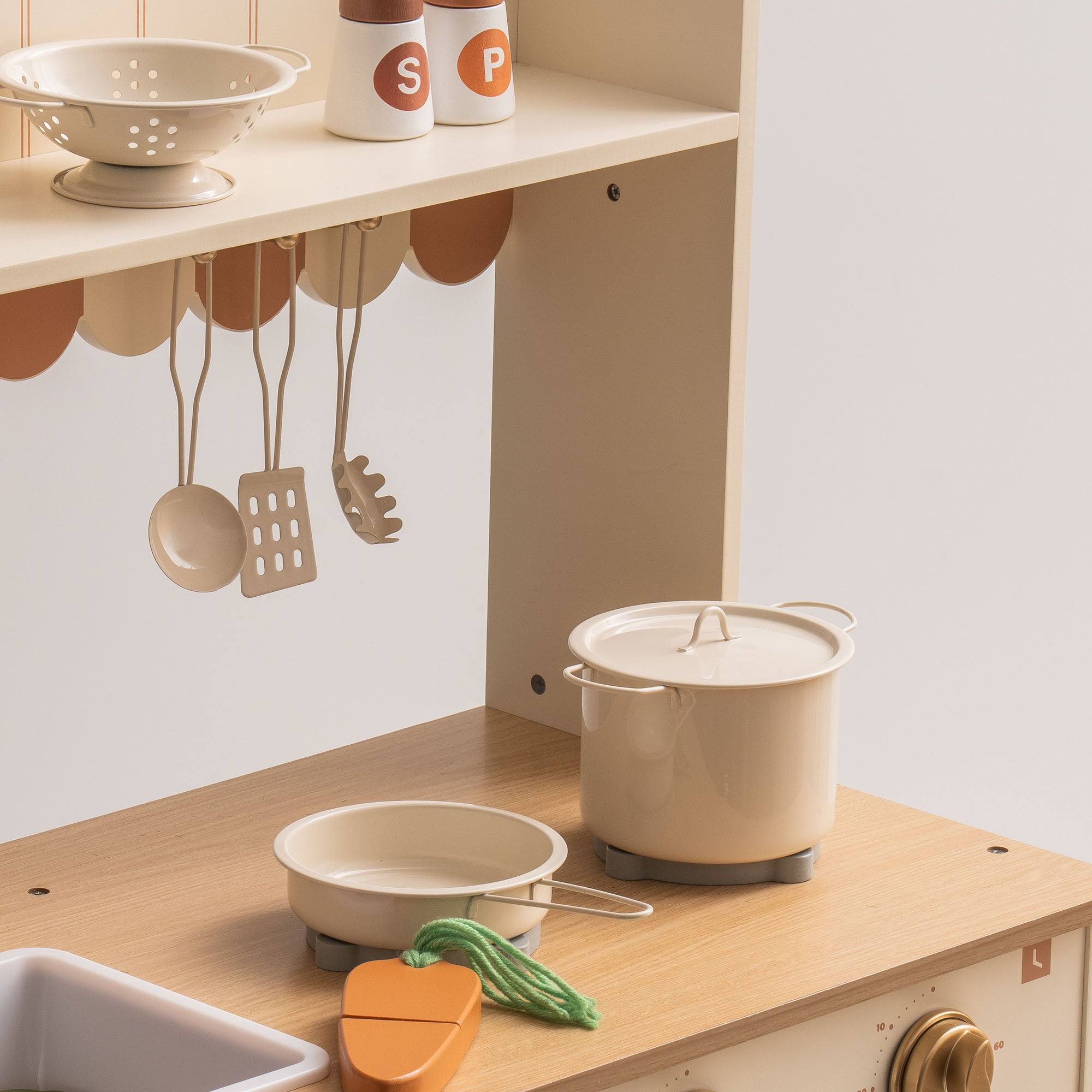 Ensemble de cuisine en bois pour enfants au design réaliste Robud WCF09 