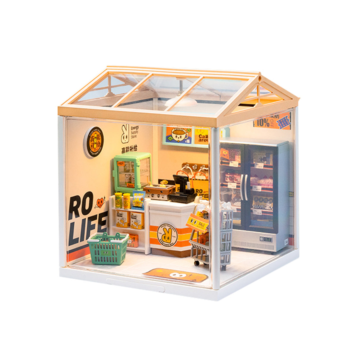 Kit de maison miniature en plastique à monter soi-même Rolife Super Creator Energy Supply Store DW002 