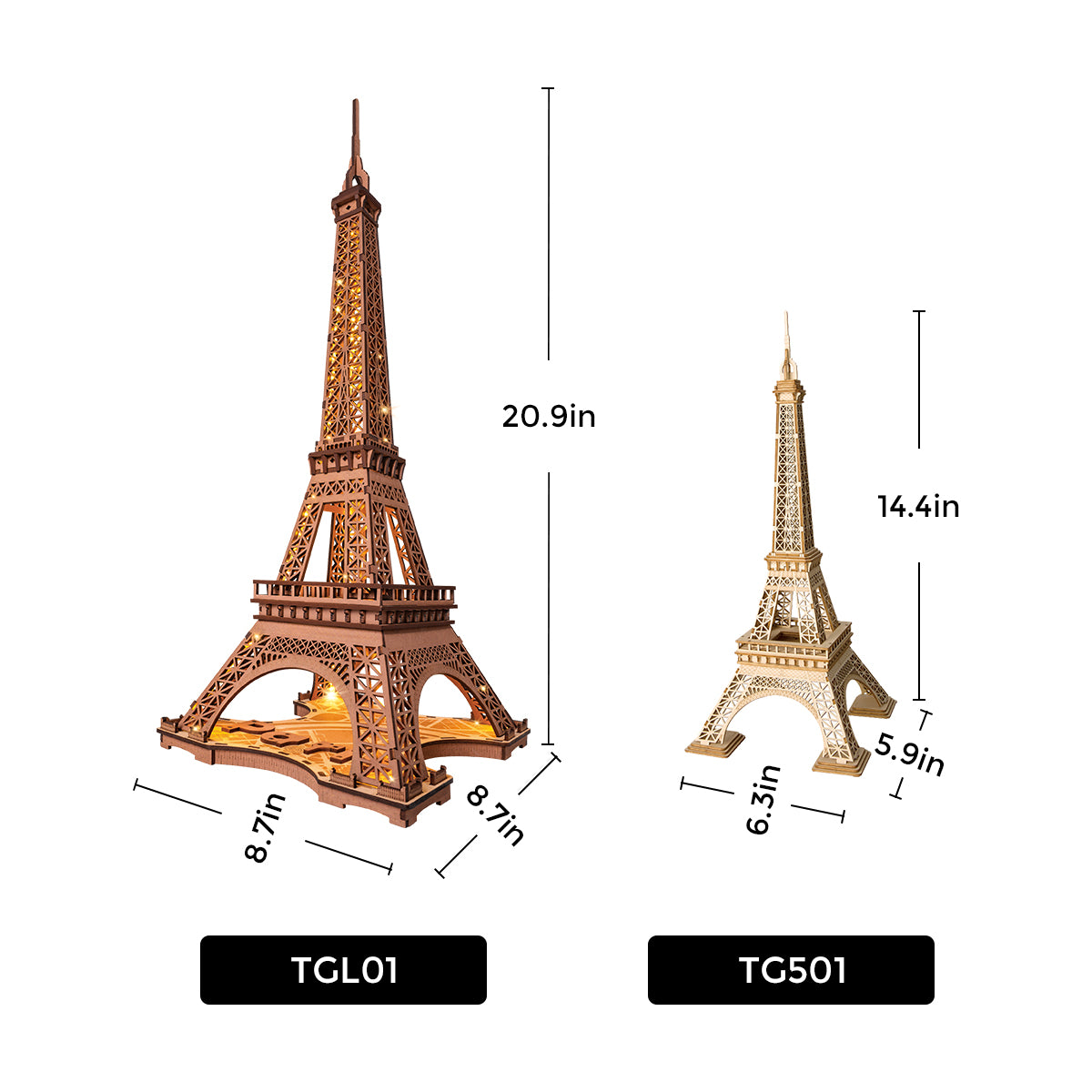 Rolife Nacht des Eiffelturms 3D-Holzpuzzle TGL01 