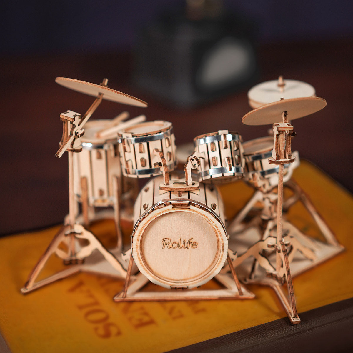 Rolife Drum Kit 3D Houten Puzzel TG409