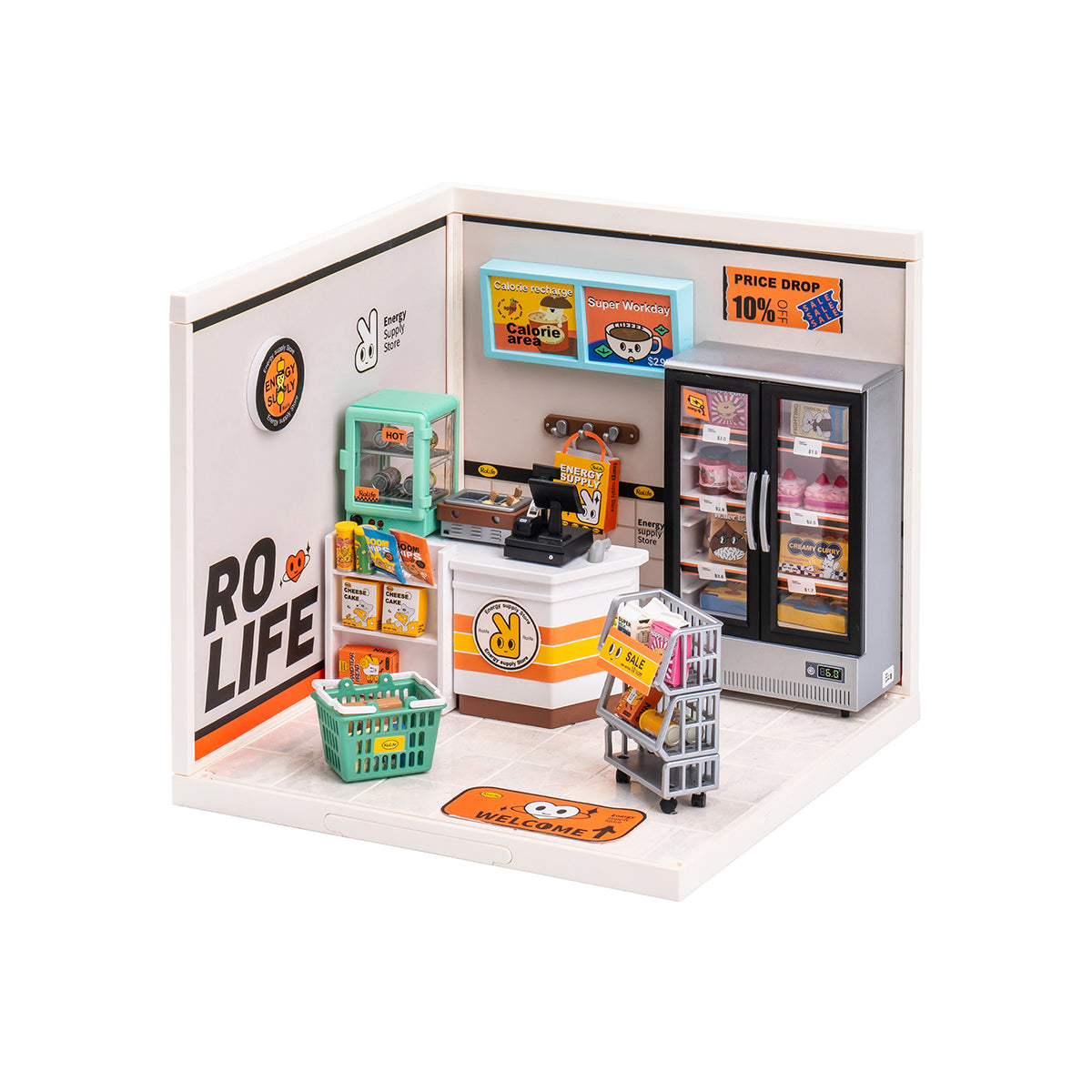 Kit de maison miniature en plastique à monter soi-même Rolife Super Creator Energy Supply Store DW002 