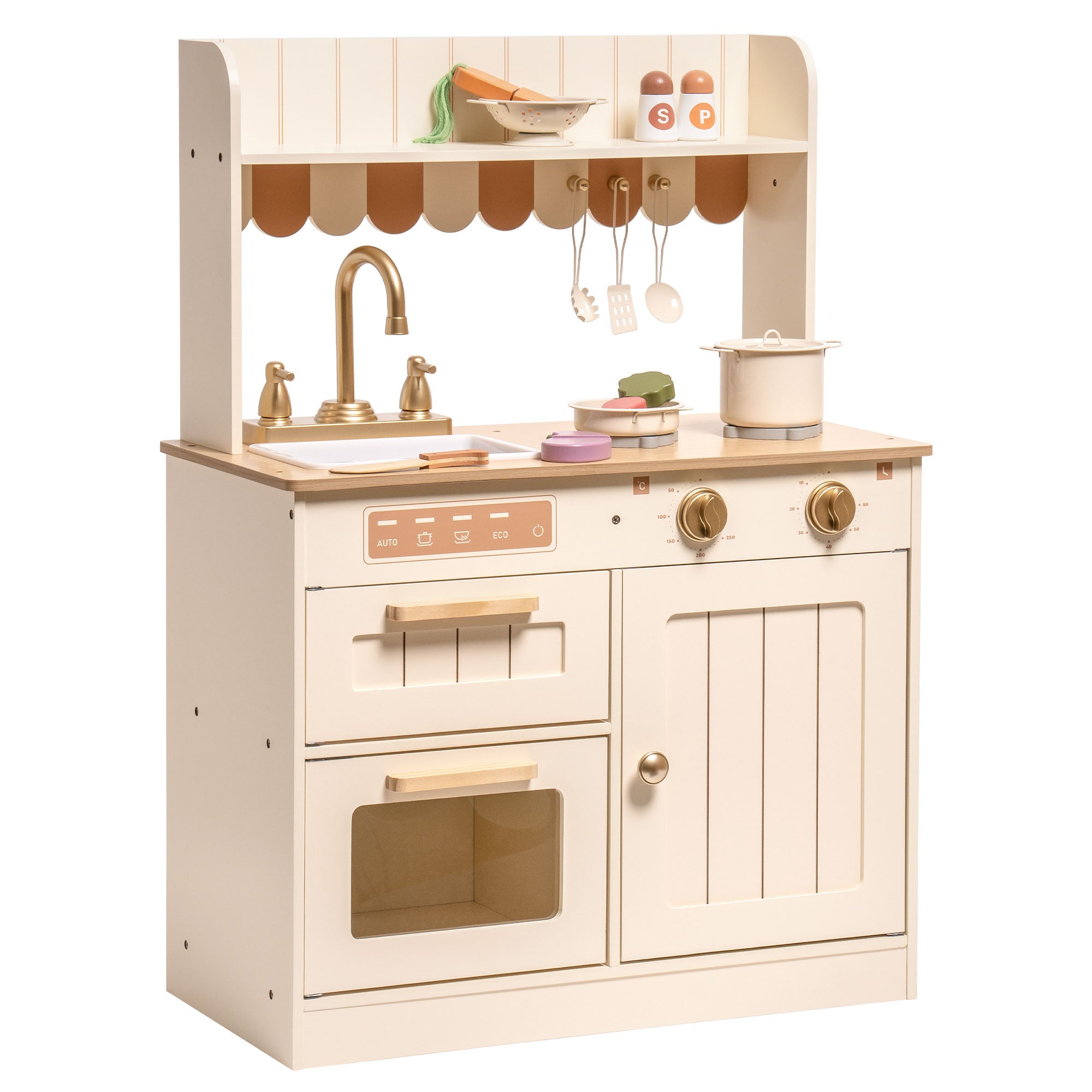 Robud Realistic Design Wooden Kids Kitchen Playset WCF09