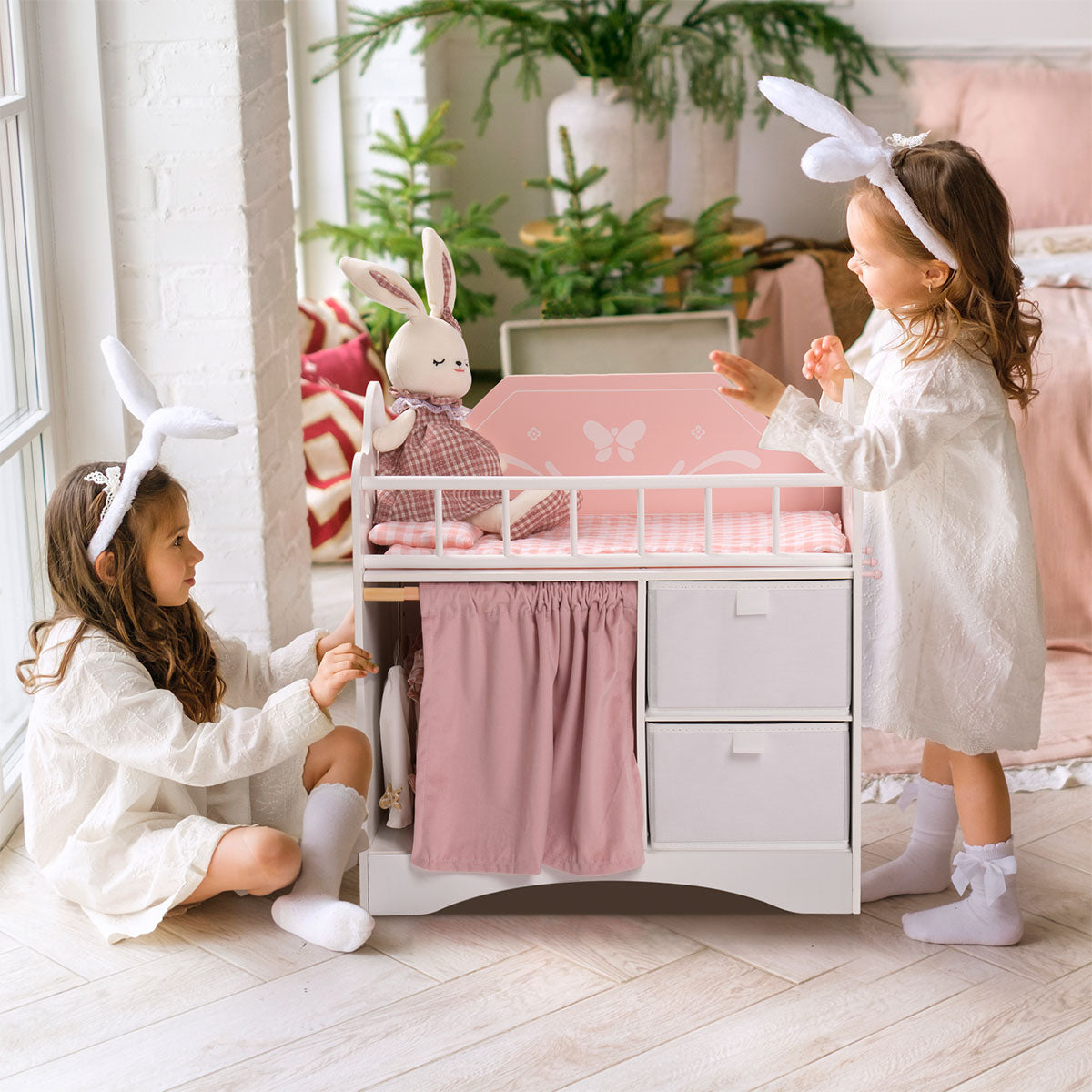 ROBUD Doll Bed Furniture with Clothes