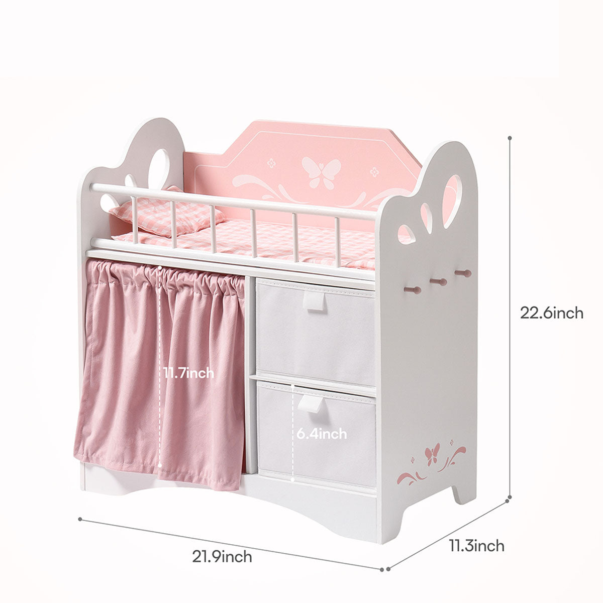 ROBUD Doll Bed Furniture with Clothes